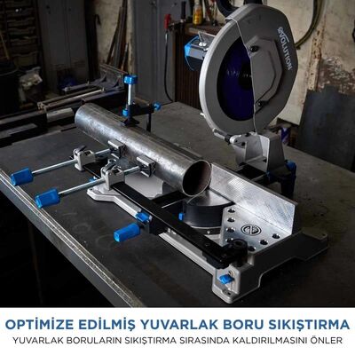 EVOLUTION 102-0003 S355MCS Mitering Chop Saw With 355mm Blade For Heavy Duty Metal Cutting