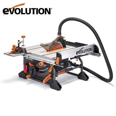 Evolution 119-0013 R255TBL+ Portable Jobsite Table Saw with 255mm TCT Multi-material Blade