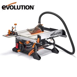 EVOLUTION - Evolution 119-0013 R255TBL+ Portable Jobsite Table Saw with 255mm TCT Multi-material Blade