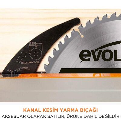 Evolution 119-0018 R255TBLX+ Standlı Tezgah Testere, 255mm