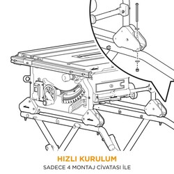 Evolution 119-0050 Compact Folding Wheeled Stand For R255TBL Table Saw - 8