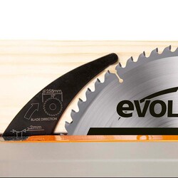 Evolution 119-0055 R255TBL/+ Tezgah Testereleri İçin Yarma Bıçağı – Kısa Tip  - 2