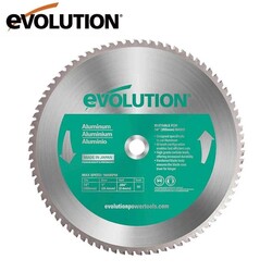 EVOLUTION A355TCT-80CS Aluminium Cutting 80T TCT Chop Saw Blade, 355mm - 1