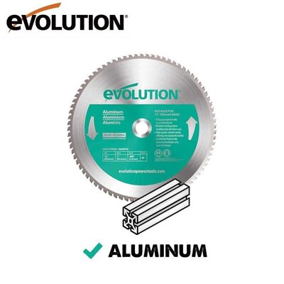 EVOLUTION A355TCT-80CS Aluminium Cutting 80T TCT Chop Saw Blade, 355mm - 2