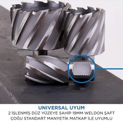Evolution CC24ML Manyetik Matkap Uzun Kesici Uç, Ø23mm, 50mm - 2