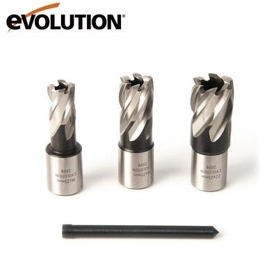 Evolution CUTTERKIT3S Cyclone Manyetik Matkap Ucu Seti, 3-Parça 