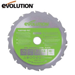 EVOLUTION - Evolution F185TCT-16CS Çoklu Malzeme için Dairesel Testere Bıçağı, 185mm