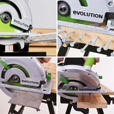 Evolution F185TCT-16CS Multi-Material Cutting 16T Circular Saw Blade, 185mm