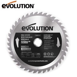 EVOLUTION - Evolution FW185TCT-40 Fine Wood Mitre/Circular Saw Blade 40T, 185mm