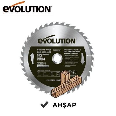 Evolution GW255TCT-40 General Wood Blade 40T, 255mm
