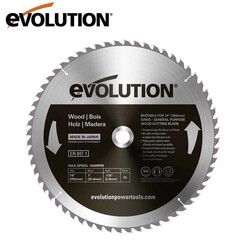 EVOLUTION - Evolution GW355TCT-60 Wood Cutting Chop Saw Blade, 355mm