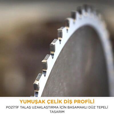 Evolution M210TCT-50MS Yumuşak Çelik Daire Testere Bıçağı, 210mm