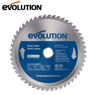 Evolution M210TCT-50MS Yumuşak Çelik Daire Testere Bıçağı, 210mm - 1