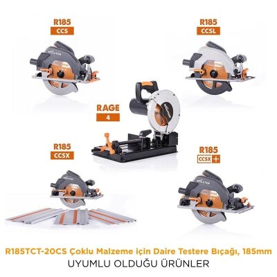 Evolution R185TCT-20CS Çoklu Malzeme için Daire Testere Bıçağı, 185mm - 3