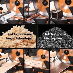 Evolution R210TCT-24MS Çoklu Malzeme için Daire Testere Bıçağı, 210mm - 6