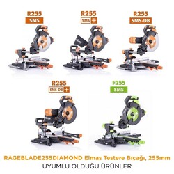 Evolution RAGEBLADE255DIAMOND Elmas Testere Bıçağı, 255mm - 3
