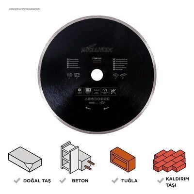 Evolution RAGEBLADE55DIAMOND Diamond Blade For Mitre Saws, 255mm
