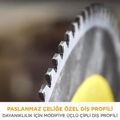 Evolution S355TCT-90CS Paslanmaz Çelik Daire Testere Bıçağı, 355mm