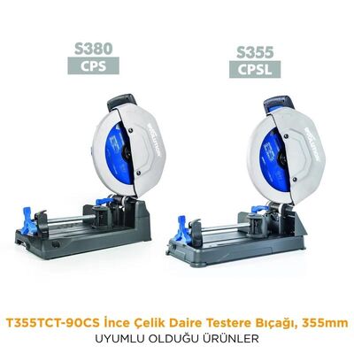 Evolution T355TCT-90CS İnce Çelik Daire Testere Bıçağı, 355mm