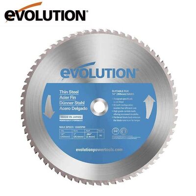 Evolution T355TCT-90CS Thin Steel Cutting 90T TCT Chop Saw Blade, 355mm