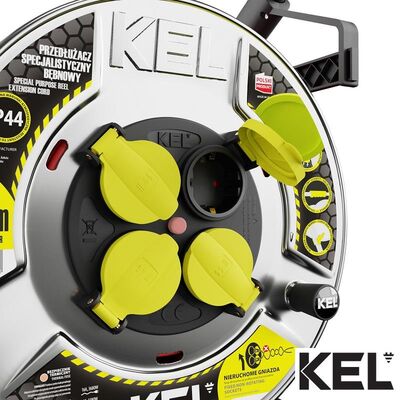 KEL 99471 Ağır Hizmet Tipi Uzatma Kablosu 50m, 3X2.5 mm2 KEL 99471 Ağır Hizmet Tipi Uzatma Kablosu 50m, 3X2.5 mm2