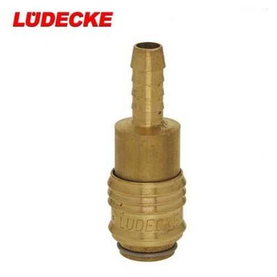 LÜDECKE ESM 8 T Mini Couplings with Hose Stem, 8mm