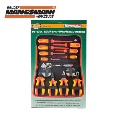 Mannesmann 11214 VDE İzoleli Tornavida Pense Seti, 14 Parça