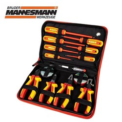 MANNESMANN - Mannesmann 11214 Insulated Hand Tools Set, 13 Pcs MANNESMANN - Mannesmann 11214 Insulated Hand Tools Set, 13 Pcs