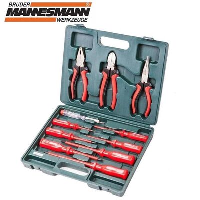 Mannesmann 11240 VDE Screwdriver and Plier Set, 11Pcs.