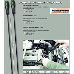 Mannesmann 11250 Uzun Tornavida Seti, 2 Parça - 2