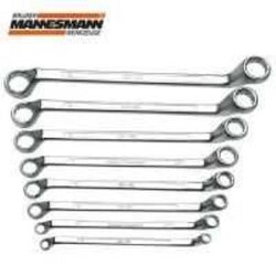 MANNESMANN - Mannesmann 140-08 DIN Double Ended Ring Wrench Set, 8 Pcs