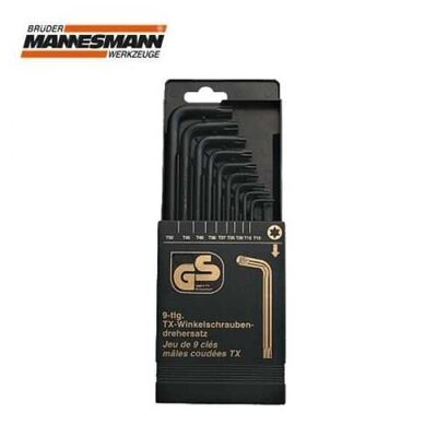 Mannesmann 18100 Hex Key Set, Torx, 9 Pcs - 1