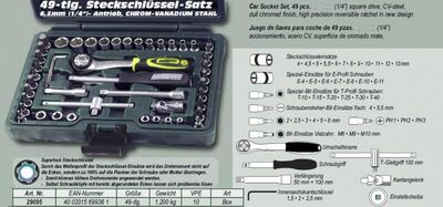 Mannesmann 29095 Car Socket Set, 49 Pcs