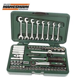 MANNESMANN - Mannesmann 2996 Socket Set,, 57 Pcs, 6.3mm - 1/4