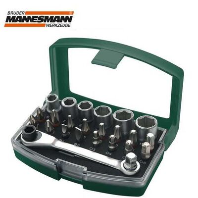 Mannesmann 29700 Bits and Socket Set, 24 Pcs