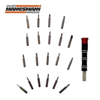 Mannesmann 29721 Precision Screwdriver and Bits Set