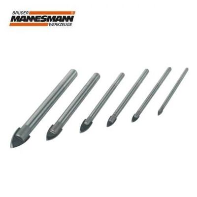 Mannesmann 54806 Tile and Glass Drill Bit Set, 6Pcs Mannesmann 54806 Tile and Glass Drill Bit Set, 6Pcs