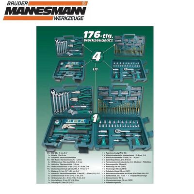 Mannesmann 29086 Tool Set, 176 Pcs