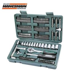 MANNESMANN - Mannesmann 29166 Socket Wrench Insert Set, 130 Pcs, 6.3 mm - 1/4