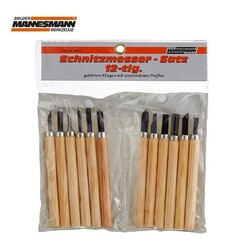 Mannesmann 690-12 Wood-Clay Carving Set, 12 Pcs. - 3