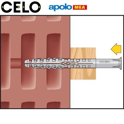 MEA HBR Boşluklu Çerçeve Dübeli (10x160mm, 50 adet) - 4