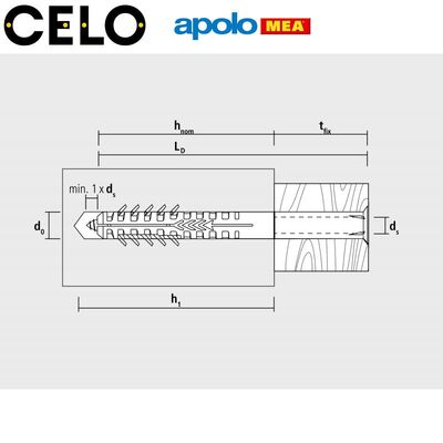 MEA HBR Boşluklu Çerçeve Dübeli (10x200mm, 50 adet) - 2