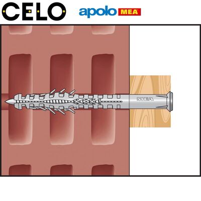 MEA HBR Boşluklu Çerçeve Dübeli + PZ3 Vida (8x80mm, 25 adet) - 6
