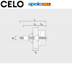 MEA HRM 4/20 Metal Boşluk Dübeli (8x46mm, 100 adet) - 2