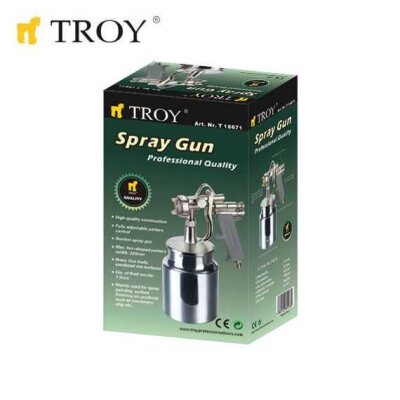 TROY 18671 Suction Feed Spray Gun, 1.5mm - 4