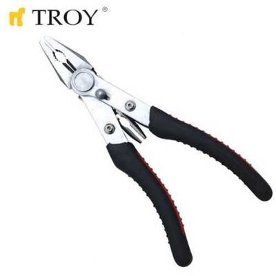 TROY 21090 Dual Head Combination+Long Nose Plier