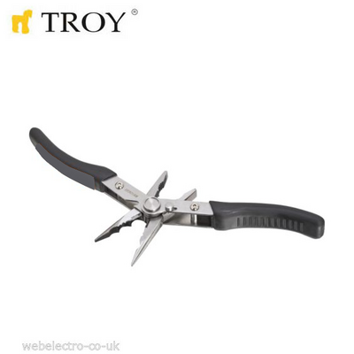 TROY 21090 Dual Head Combination+Long Nose Plier