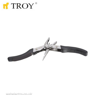 TROY 21090 Dual Head Combination+Long Nose Plier