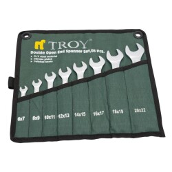 TROY 21508 Open-End Spanner Set - 12Pcs, 6-22mm