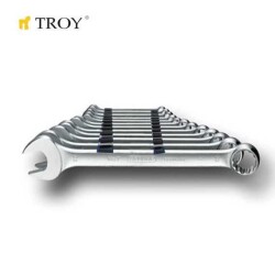 TROY 21512 Combination Spanner Set - 12Pcs, 6-22mm - 6
